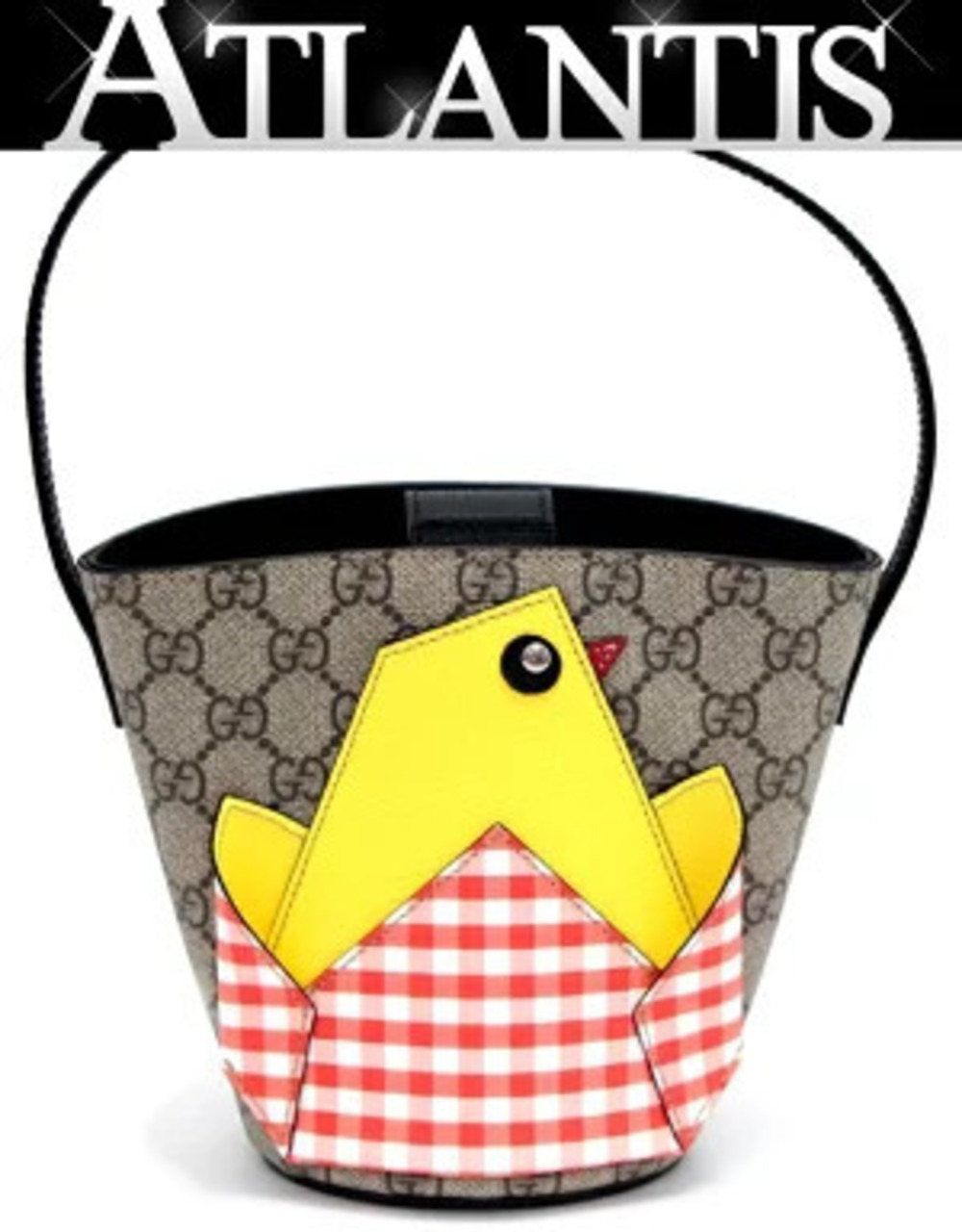 Gucci GG Supreme Chick Bag x Leather Brown